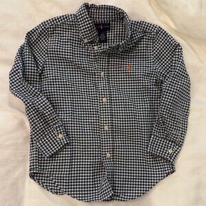 Polo by Ralph Lauren Men's Navy and White Gingham Shirt